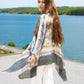 RAJ Women's Ariana Frayed Tie Dye Cover Up Kimono Top