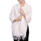 Women's Pashmina Reversible Paisley Fringed Shawl Evening Wrap