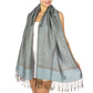 Women's Pashmina Reversible Paisley Fringed Shawl Evening Wrap