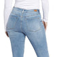 SEVEN7 Women's High Rise Chevron Details Denim Skinny Ankle Jeans