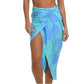 SUNSHINE 79 Women's Fresh Blooms Faux Wrap Floral Pool Beach Swim Cover-up