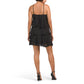 Sam Edelman Women's Tonal Floral Textured Chiffon Sleeveless Tiered Mini Dress