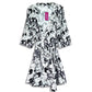 Soybu Zen Women's Ultra Soft Three-quarter Sleeve Stretch Jersey Robe