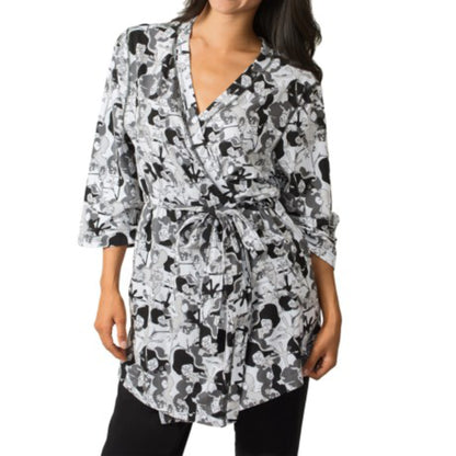 Soybu Zen Women's Ultra Soft Three-quarter Sleeve Stretch Jersey Robe
