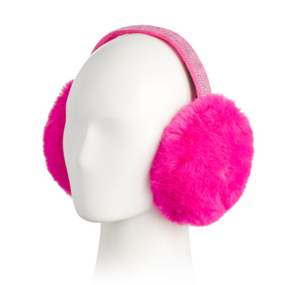 Steve Madden Women's Rhinestone Embellished Foldable Faux Fur Earmuffs