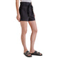 Steve Madden Women's High Rise Paper Bag Brushed Twill Cinch Shorts