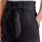 Steve Madden Women's High Rise Paper Bag Brushed Twill Cinch Shorts