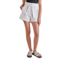 Steve Madden Women's High Rise Paper Bag Brushed Twill Cinch Shorts