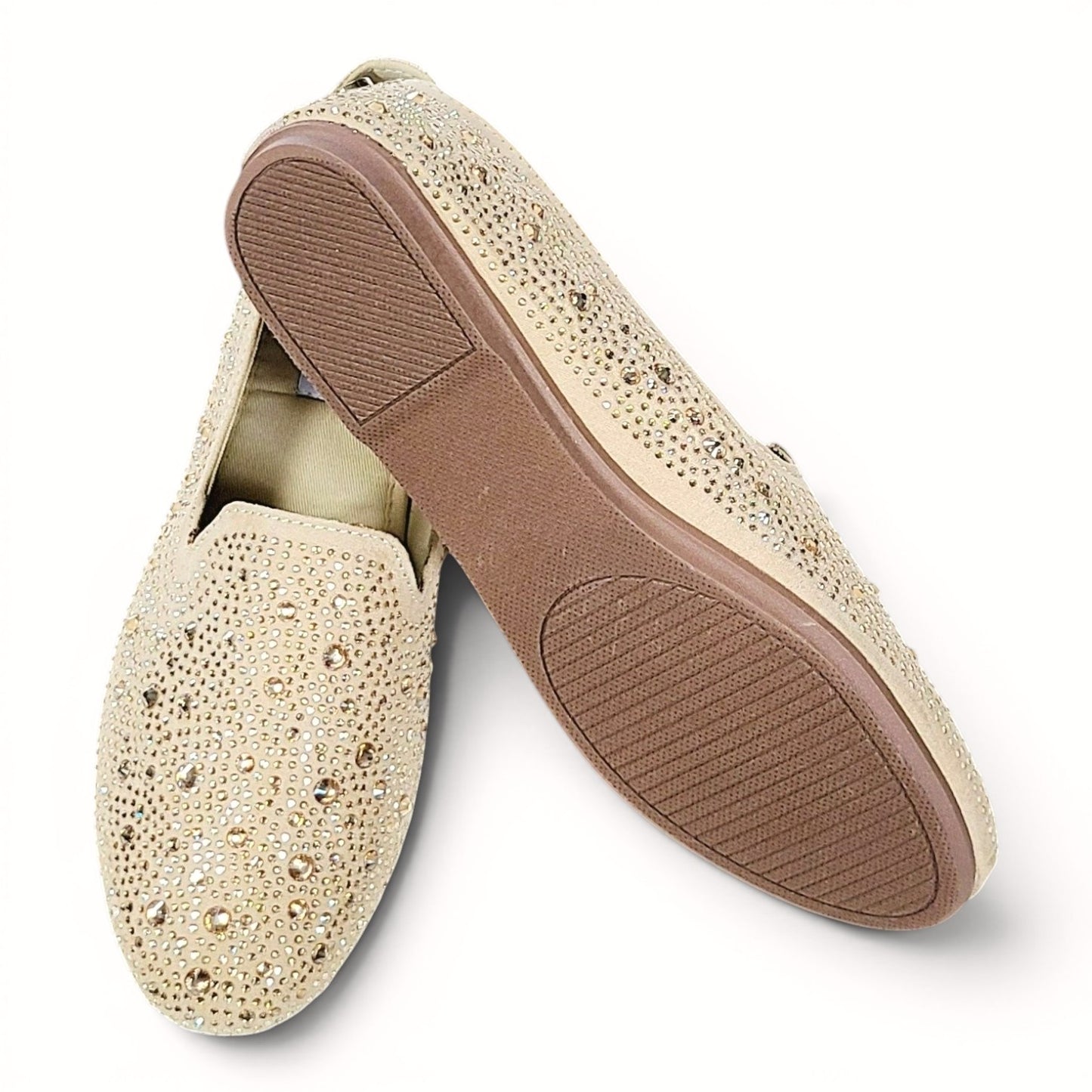 Women's Rhinestone Studded Comfort Shoes Slip On Flats