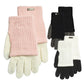 Steve Madden Women's Solid Ribbed Knit Cover Touch Screen Gloves
