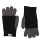 Steve Madden Women's Solid Ribbed Knit Cover Touch Screen Gloves