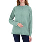 STITCHDROP Funnel Cloud Soft Raw Seam Contrast Stitch Tunic Sweater   S,M,L