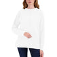 STITCHDROP Funnel Cloud Soft Raw Seam Contrast Stitch Tunic Sweater   S,M,L