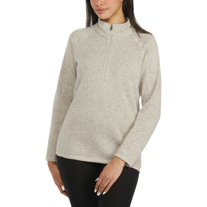 Storm Pack Women's Quarter Zip Comfort Fit Cozy  Fleece Sweater