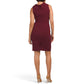 TAHARI ASL Women's Envelope Button Collar Pleated Mini Dress