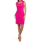 TAHARI ASL Women's Mock Neck Cut Out Pleated Mini Dress