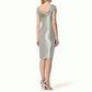 TAHARI ASL Women's Draped Back Metallic Cocktail Mini Dress