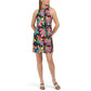 TRINA TURK Women's Hana Hou Tropical Floral Print Halter Mini Dress