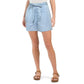 Telluride Women's High Rise Tie-Front Soft Lightweight Stretch Denim Flowy Shorts