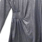 Tiana B Metallic Shimmer Foil Asymmetrical Ruched Cocktail Party Mini Dress