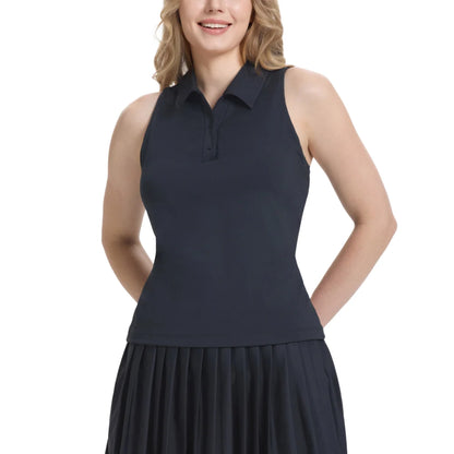 Tretorn Women's Sleeveless Built in Bra Active Polo Top