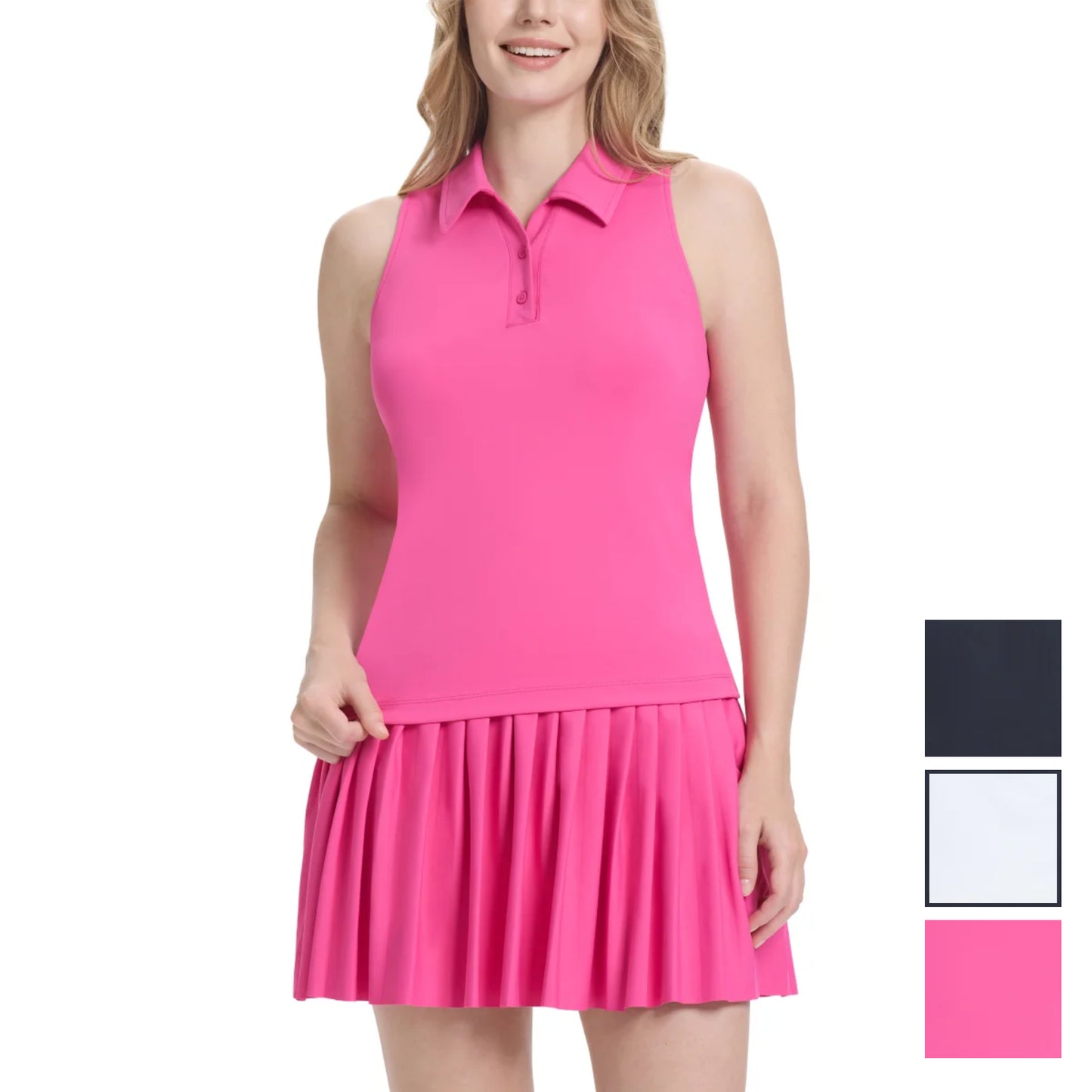 Tretorn Women's Sleeveless Built in Bra Active Polo Top
