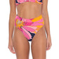 Trina Turk Women's Breeze Twist Front Swim Bandeau Bra and High-Waist Bikini Bottom Collection