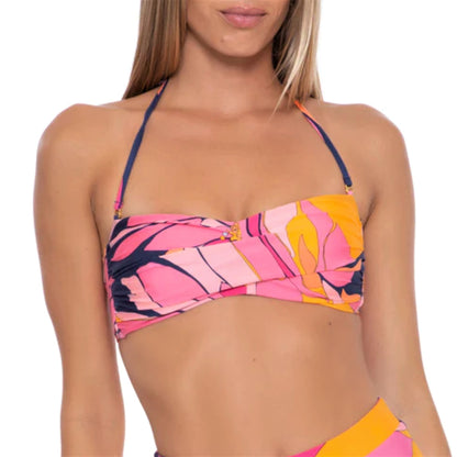 Trina Turk Women's Breeze Twist Front Swim Bandeau Bra and High-Waist Bikini Bottom Collection