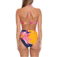 Trina Turk Women's Breeze Twist Front Swim Bandeau Bra and High-Waist Bikini Bottom Collection