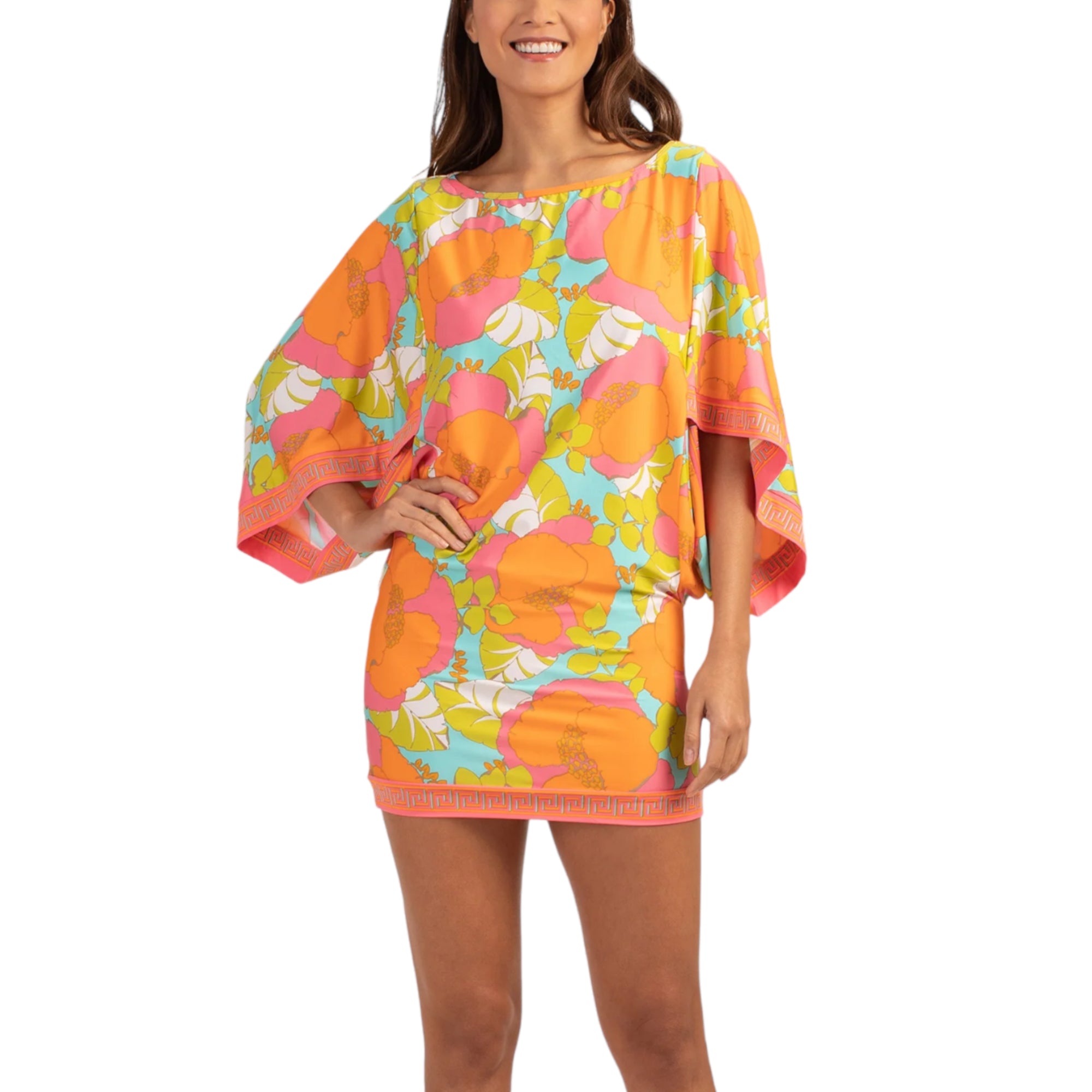 Trina Turk Women's Playa De Flor Floral Print Swim Tunic Cover-up ...