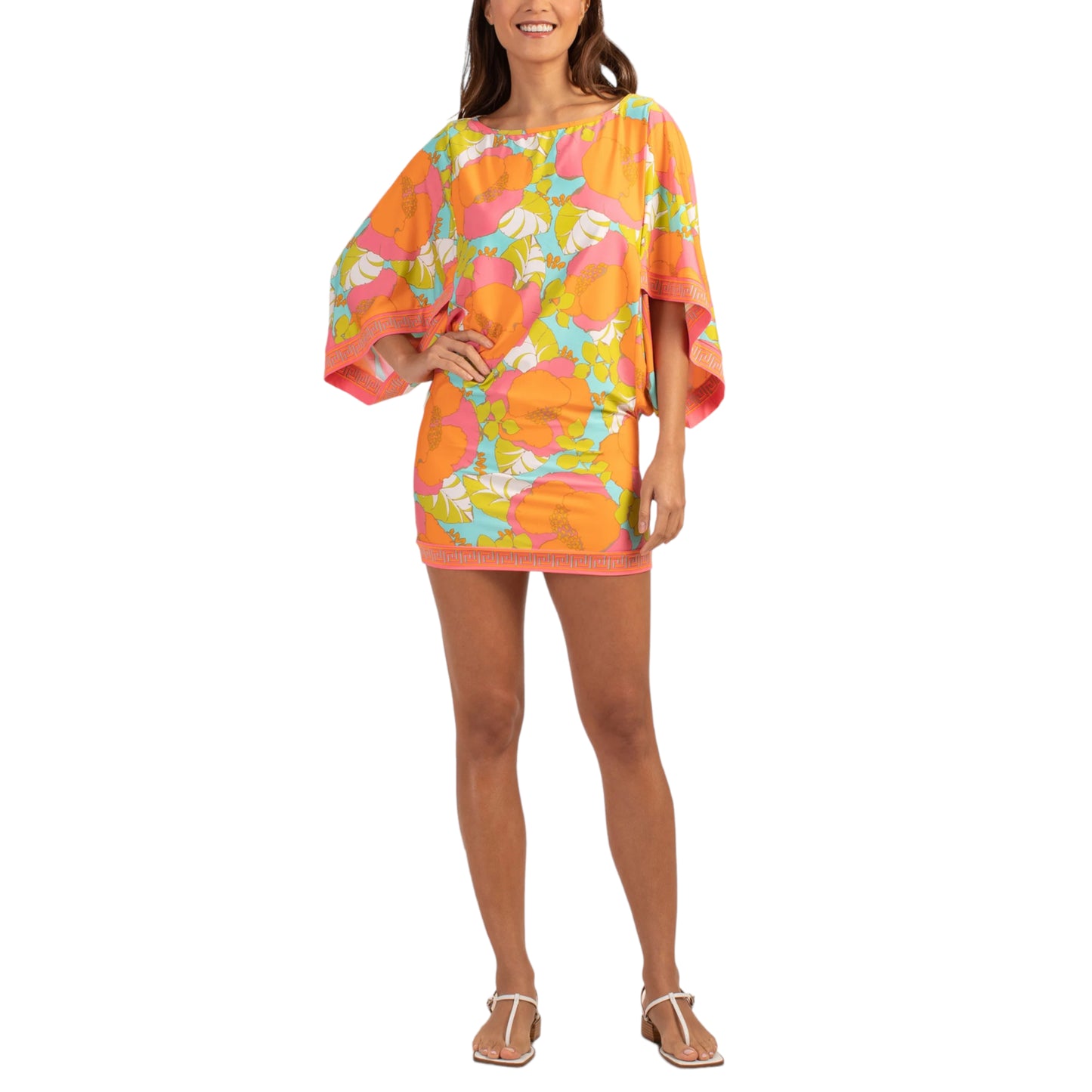 Trina Turk Women's Playa De Flor Floral Print Swim Tunic Cover-up