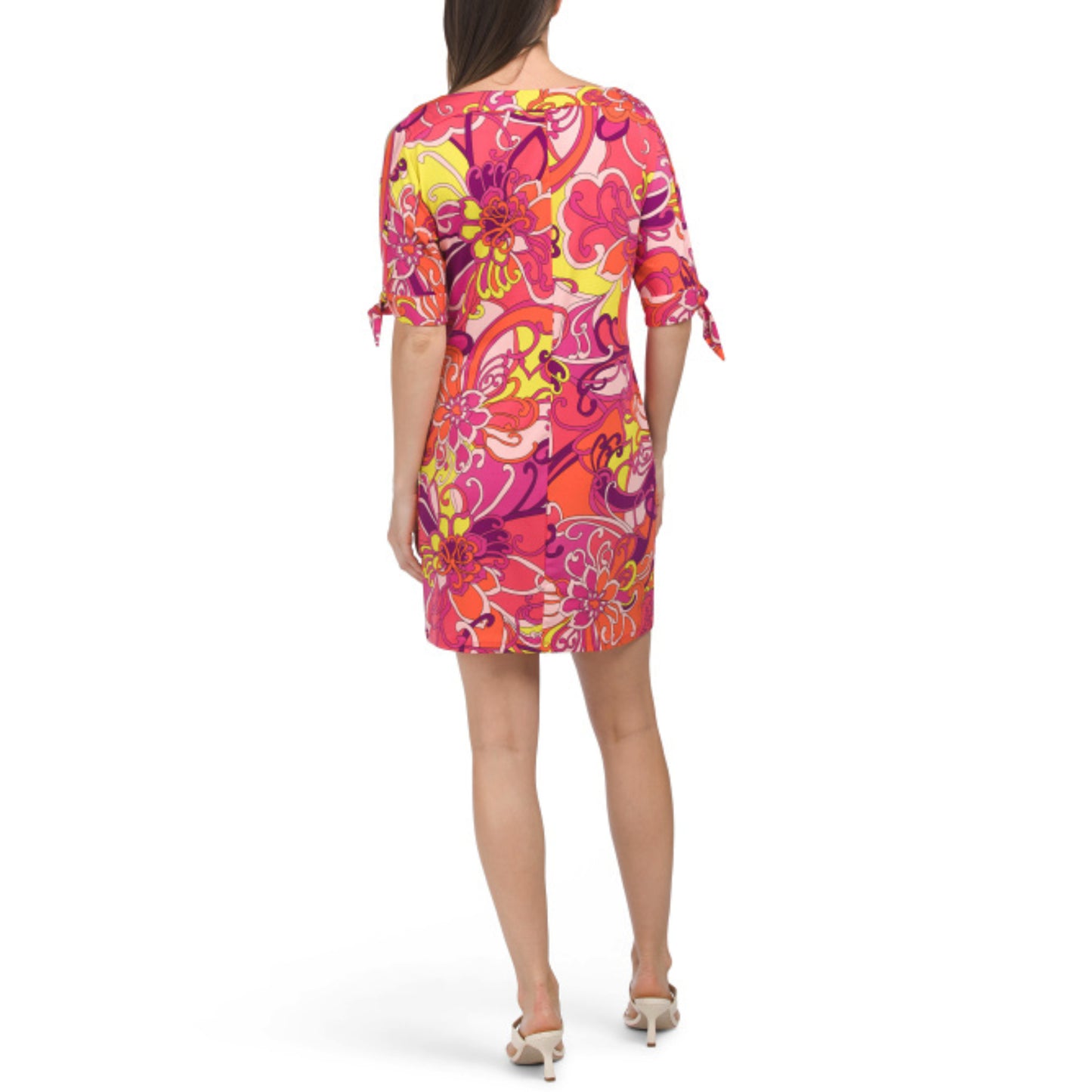 Trina Turk Women's Vinet Tie Sleeve Floral Medley Mini Dress