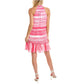 Trina Turk Women's Zuri Striped Ruffle Hem Halter Mini Dress