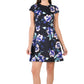 Vince Camuto Women's Floral Print Fit & Flare Mini Dress