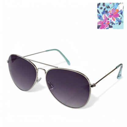 Vera Bradley Women's Metal Frame 55mm Aviator Sunglasses