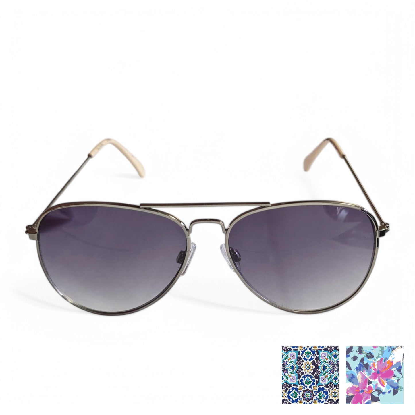 Vera Bradley Women's Metal Frame 55mm Aviator Sunglasses