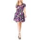 Vertigo Paris Women's Printed Tiered Ruffle Hi-low Hem Mini Dress
