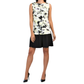 Vertigo Women's Floral Print Sleeveless Flounce Hem Mini Dress