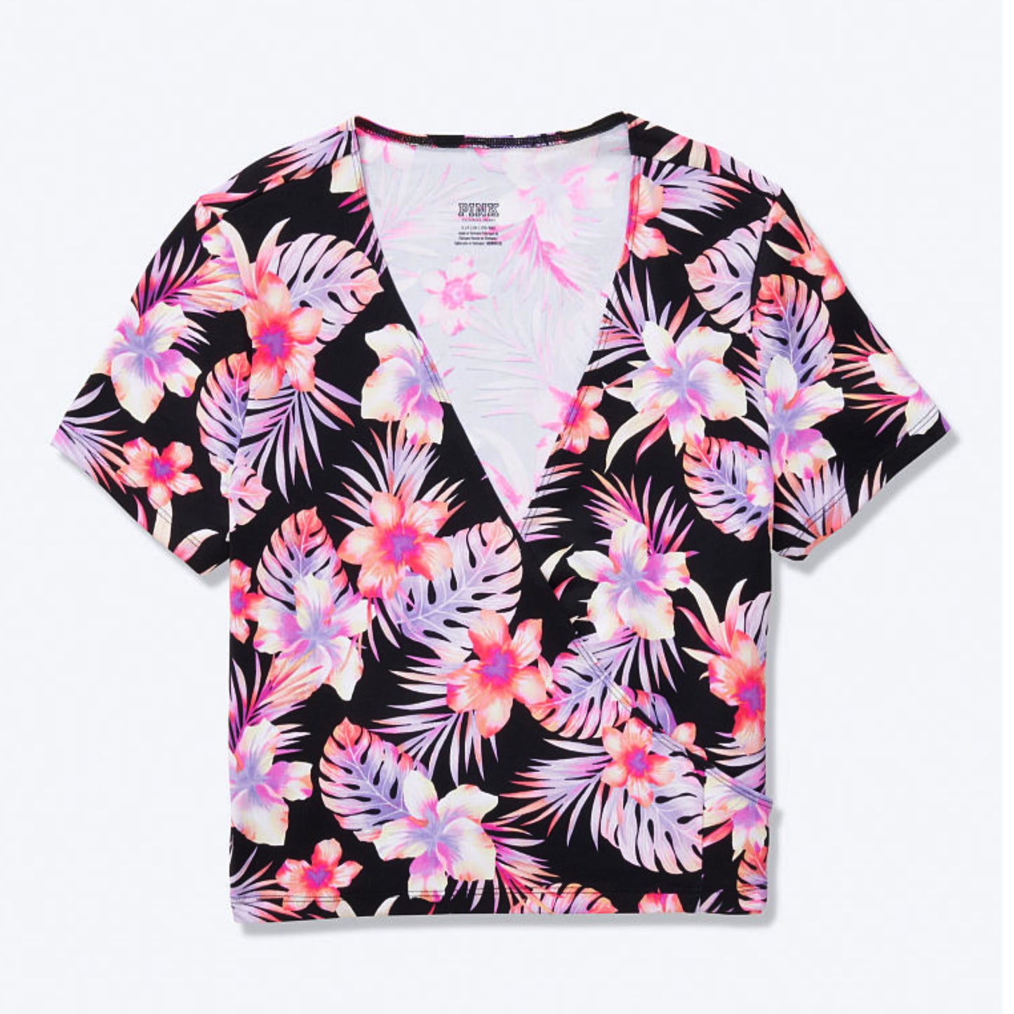 Victoria's Secret PINK Women's Back Tie Ultimate Active Wrap Top T-Shirt