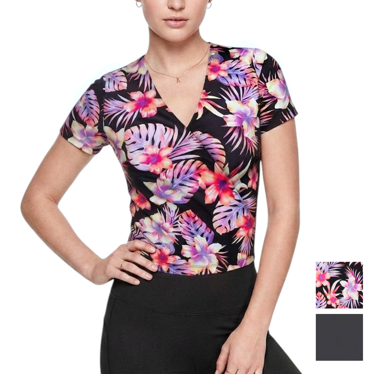 Victoria's Secret PINK Women's Back Tie Ultimate Active Wrap Top T-Shirt