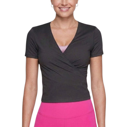 Victoria's Secret PINK Women's Back Tie Ultimate Active Wrap Top T-Shirt