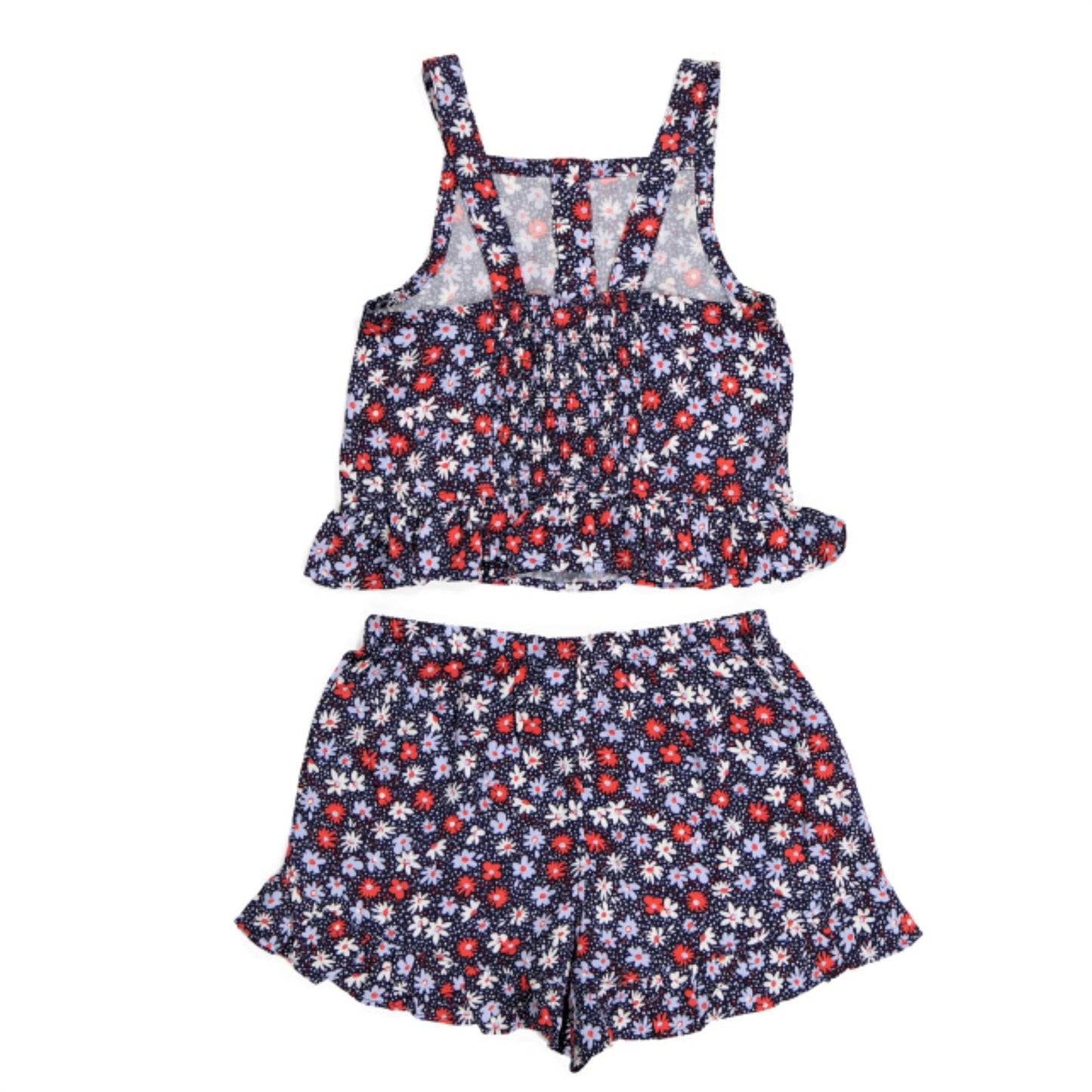 Vince Camuto Little Girl 2-Piece Floral Print Ruffle Trim Shorts and Tank Set