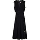 Vince Camuto Women's Surplice Front Pleated Wide Leg Mid-Length Jumpsuit