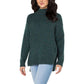Well Worn Women's Mock Neck High Low Hem Cozy Soft Nep Yarn Sweater