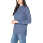 Winter Fall Wool Classic Casual Knit Sweater Blue 