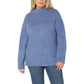 Well Worn Women's Mock Neck Cozy Wool Blend Nep Yarn Sweater
