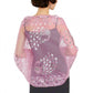 Women's Peacock Heart Sequin Fringed Party Evening Shawl
