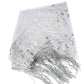 Women's Peacock Heart Sequin Fringed Party Evening Shawl