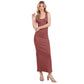 Women's Sleeveless Cotton Blend Rib Jersey Maxi Dress