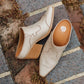YELLOW BOX Women's Cyan Western Slip-on Shoes Heeled Mules